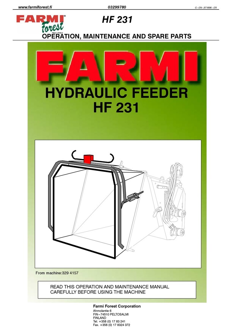 Farmi Forest Corporation VALBY HF 231 Operation, maintenance and spare parts