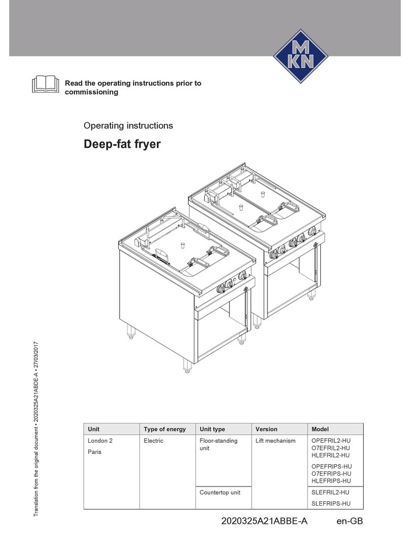 MKN Paris Series operating instructions