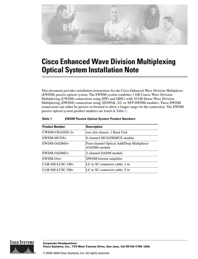 Cisco CWDM-CHASSIS-2 Installation notes