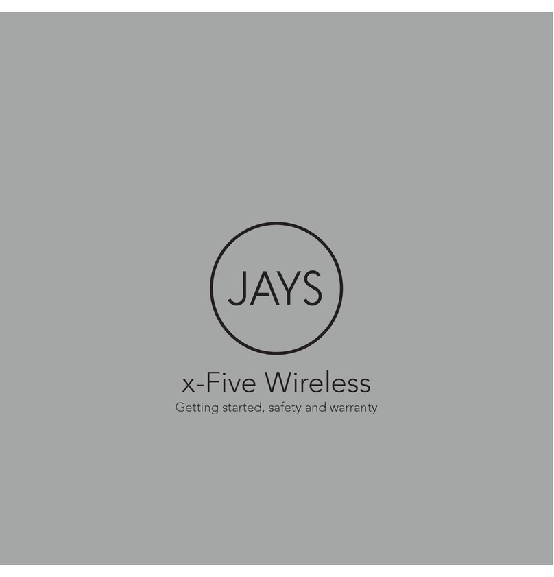 Jays x-Five Wireless Getting started, safety and warranty