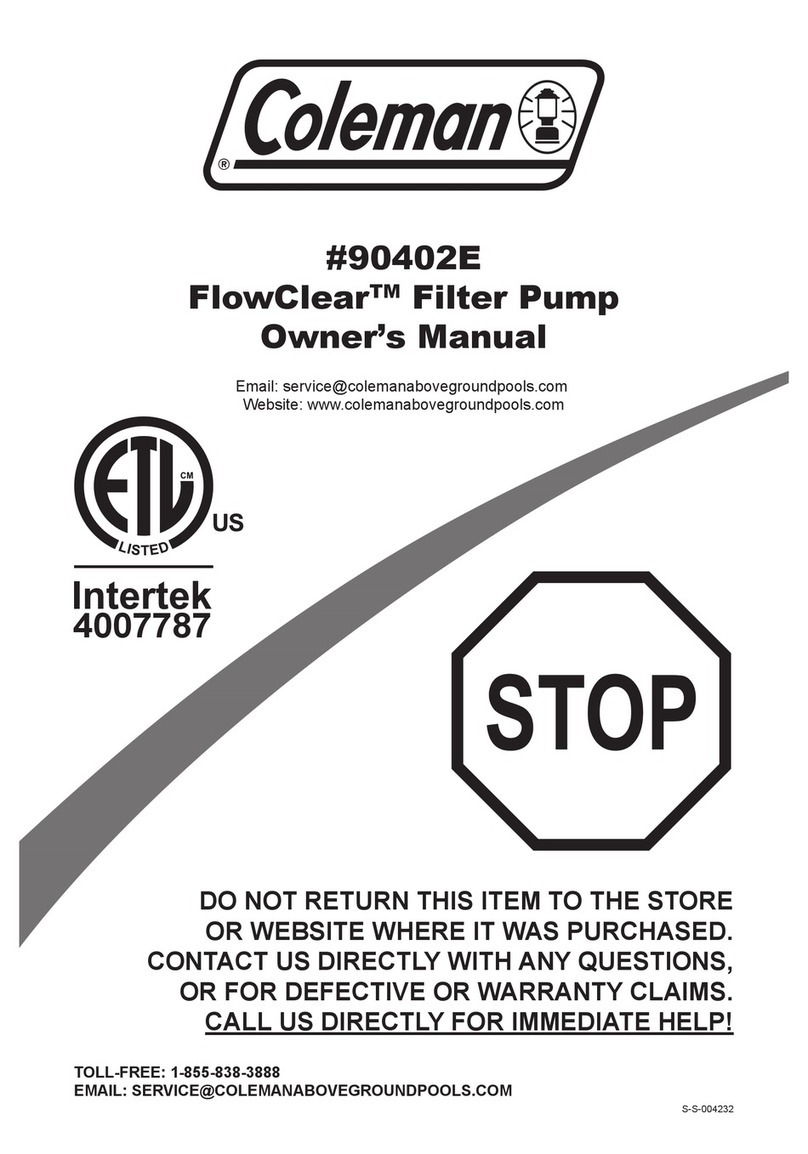 Coleman FlowClear 90402E User manual