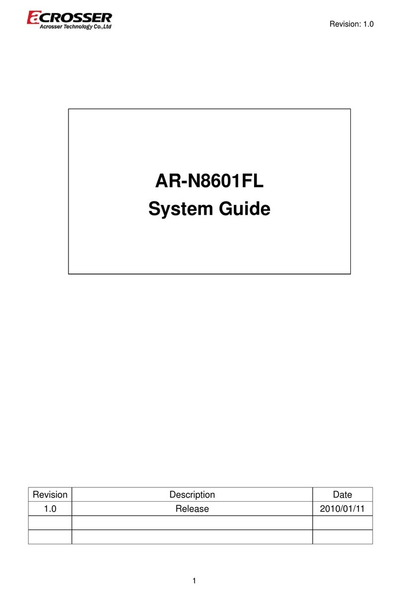Acrosser Technology AR-N8601FL Parts list manual