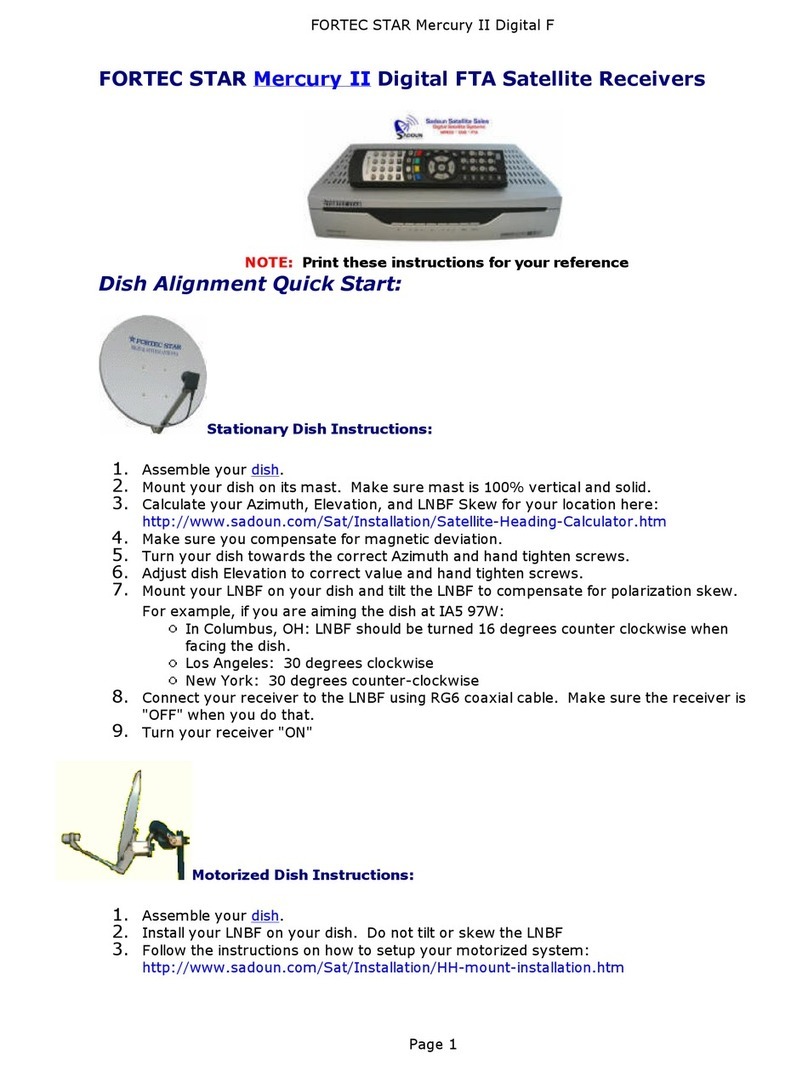 Fortec Star Mercury II Digital FTA quick start