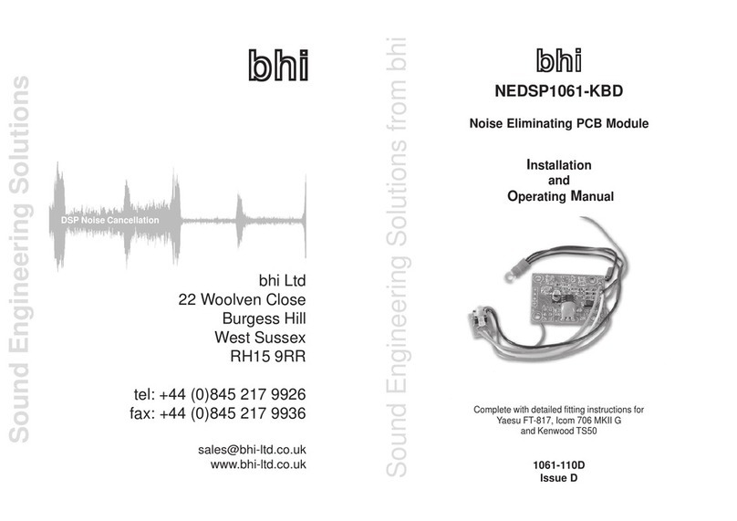 BHI NEDSP1061-KBD User manual