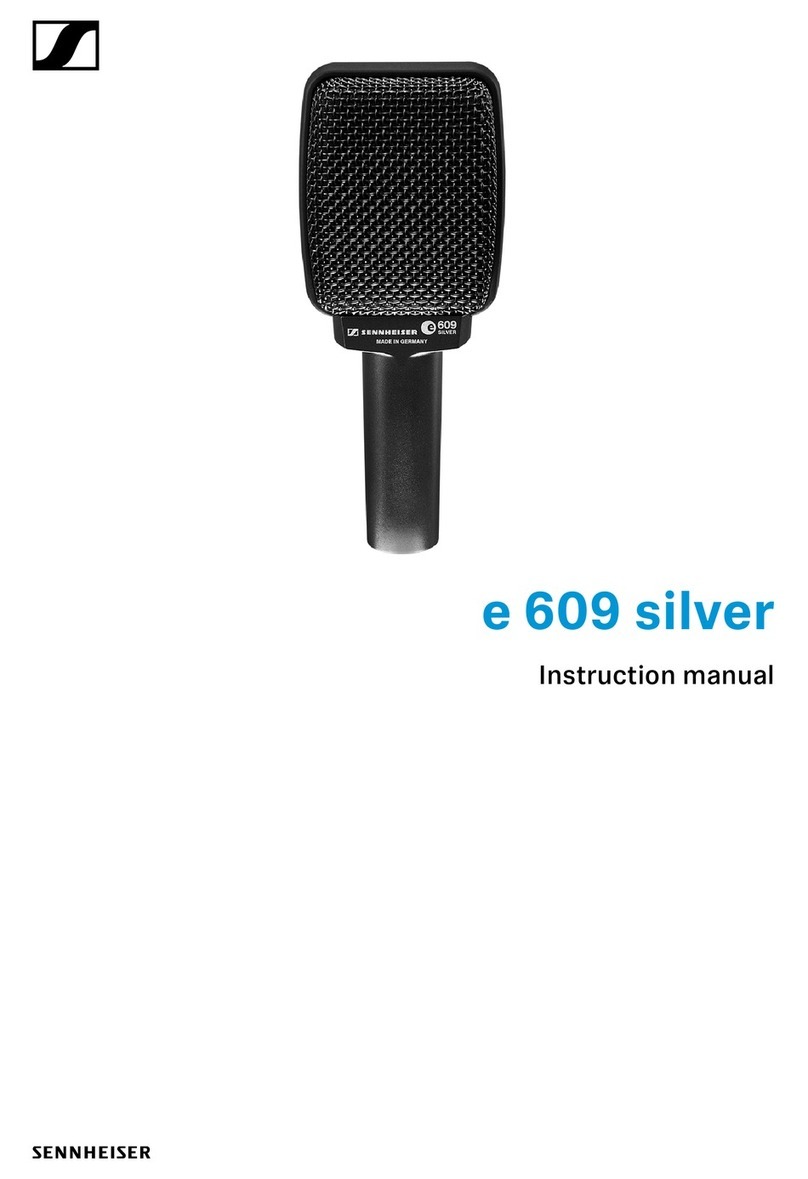 Sennheiser e 609 silver instruction manual