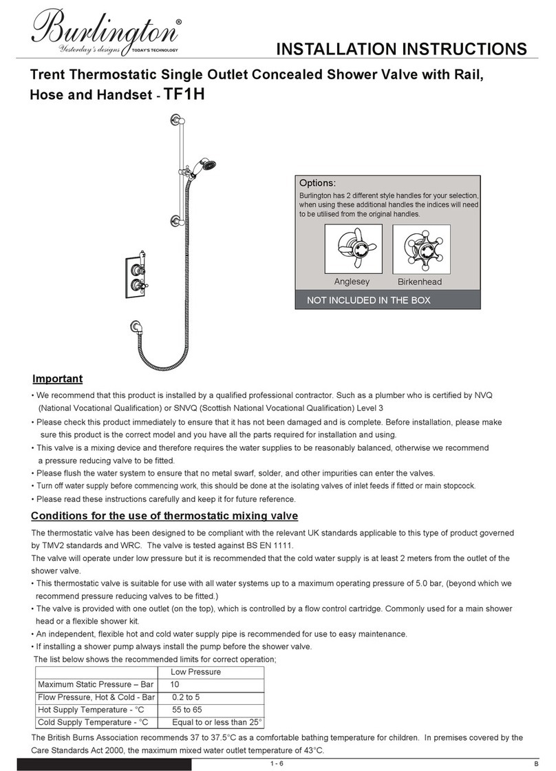 Burlington TF1H installation instructions Burlington TF1H installation instructions