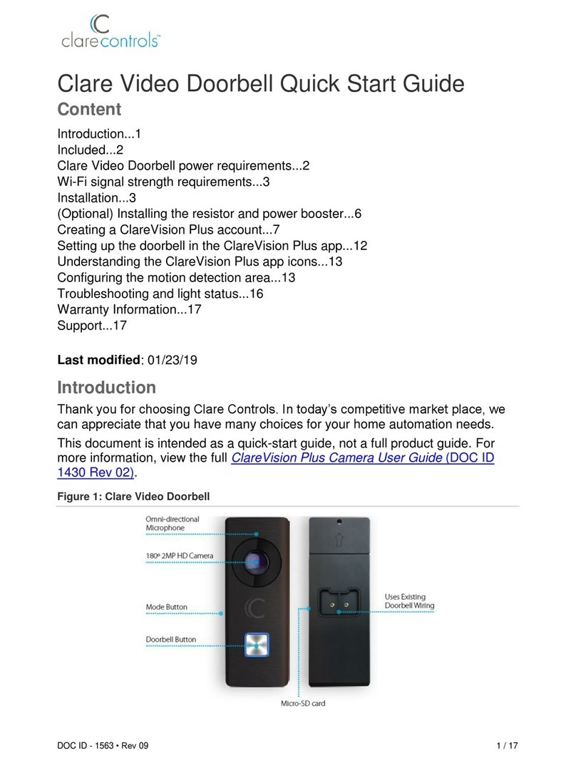 Clare Controls CLR-CVP-B2DB50-ODIW User manual