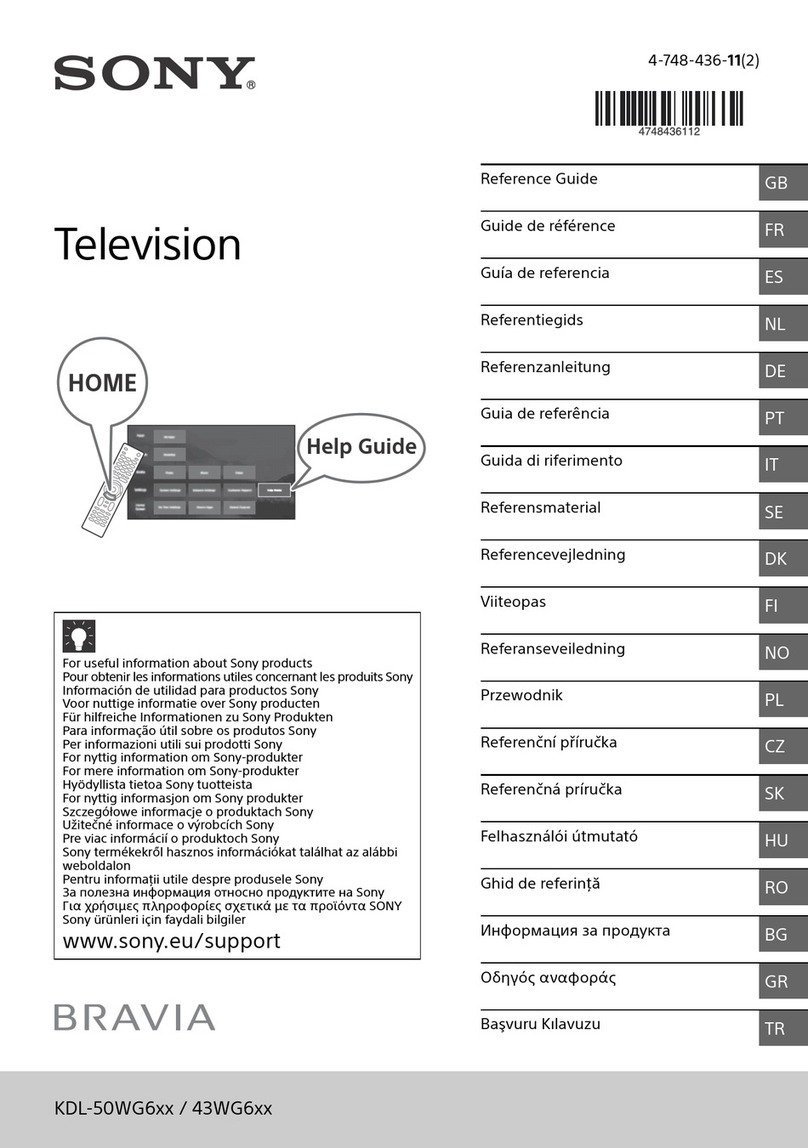 Sony Bravia KDL-50WG6 Series User manual