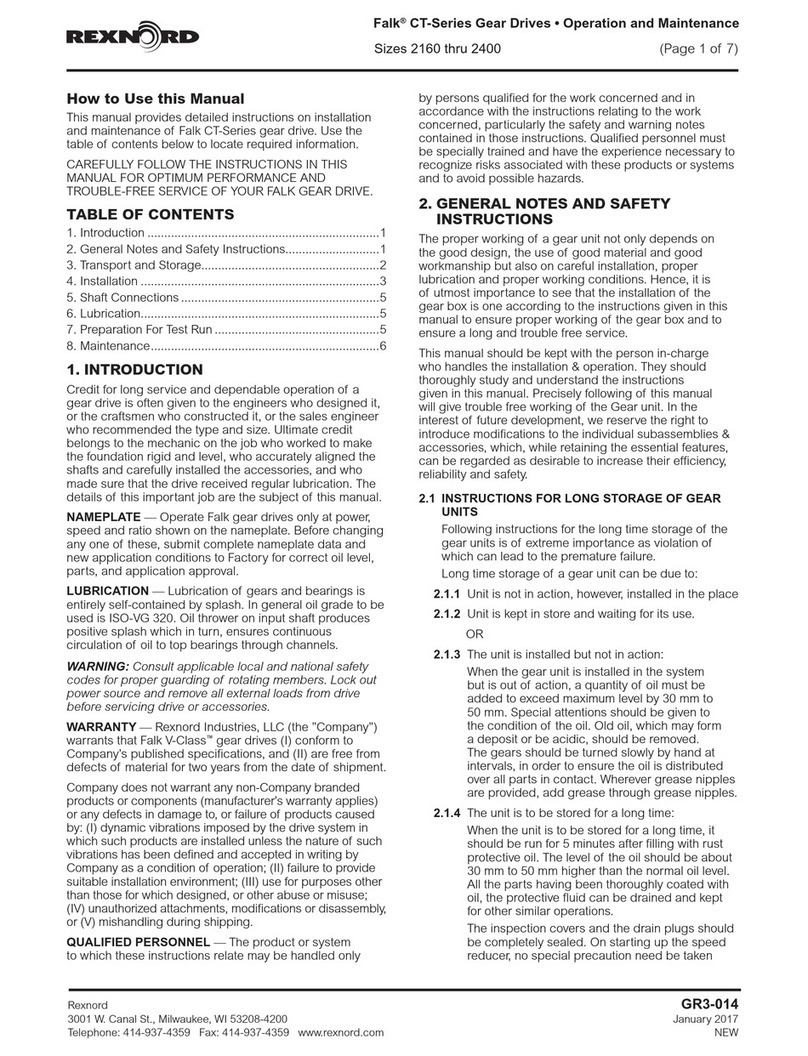 Rexnord Falk CT Series Installation guide