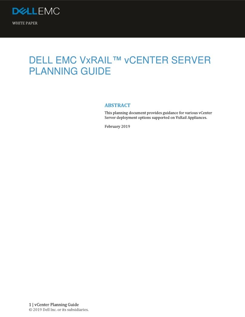 Dell EMC VxRAIL vCENTER Technical manual Dell EMC VxRAIL vCENTER Technical manual