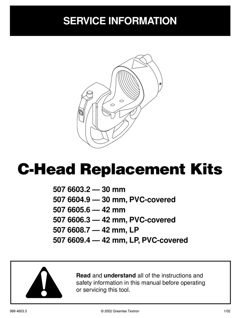 Greenlee 507 6603.2 Service information