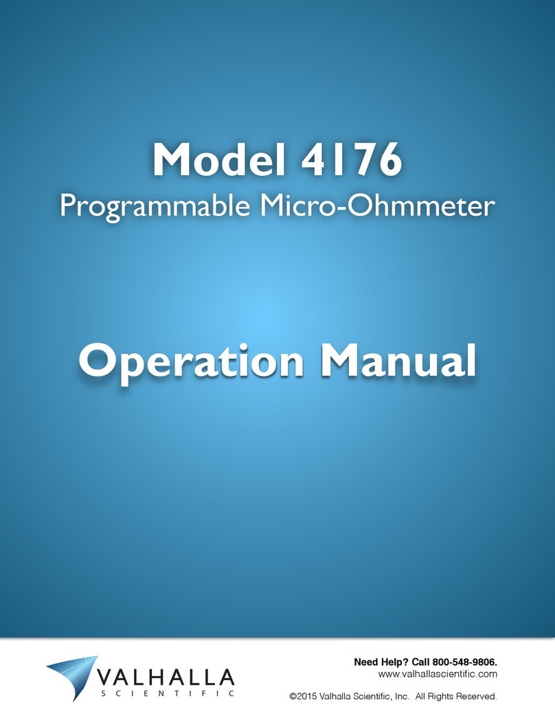 Valhalla 4176 Operation manual
