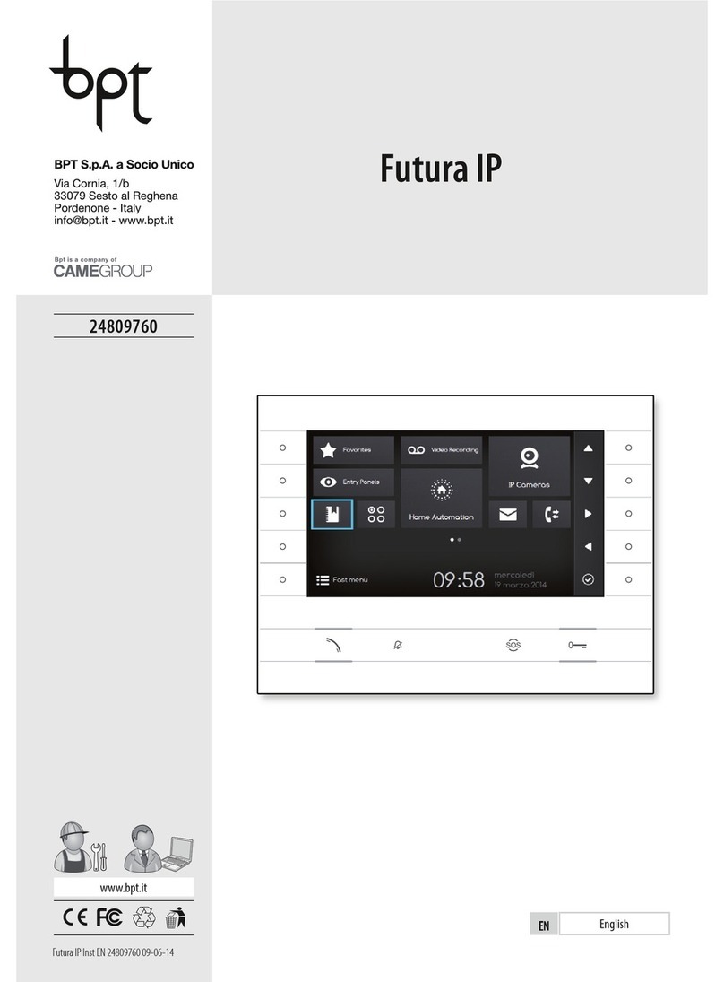 Bpt Futura IP manual