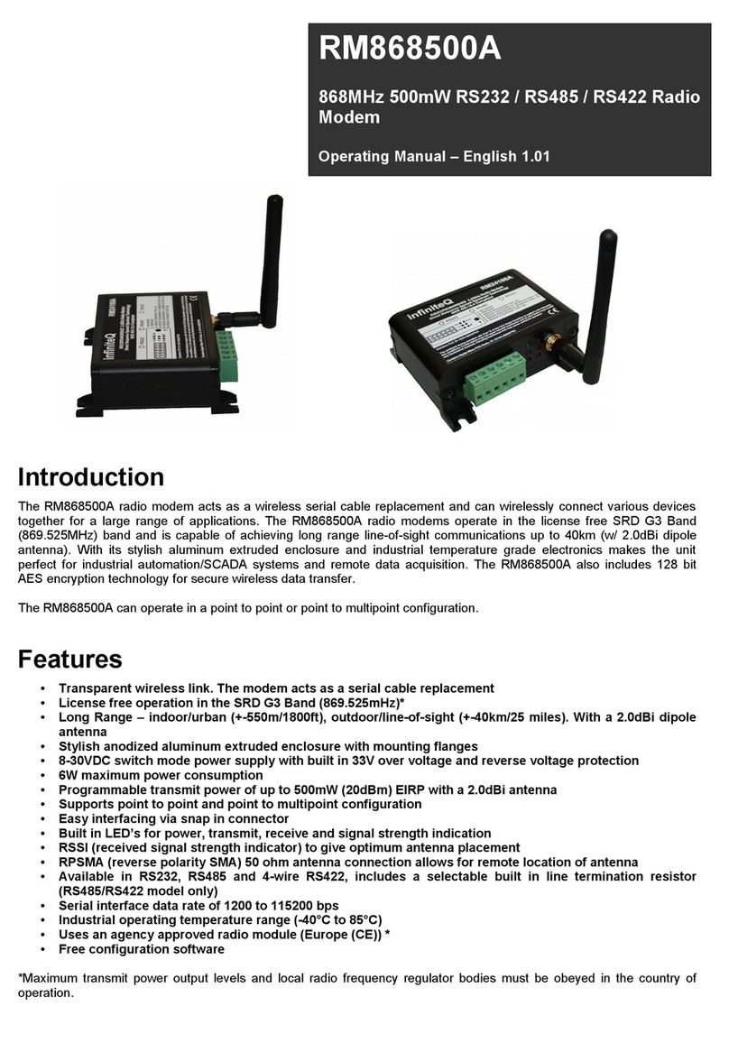 Infiniteq RM868500A User manual