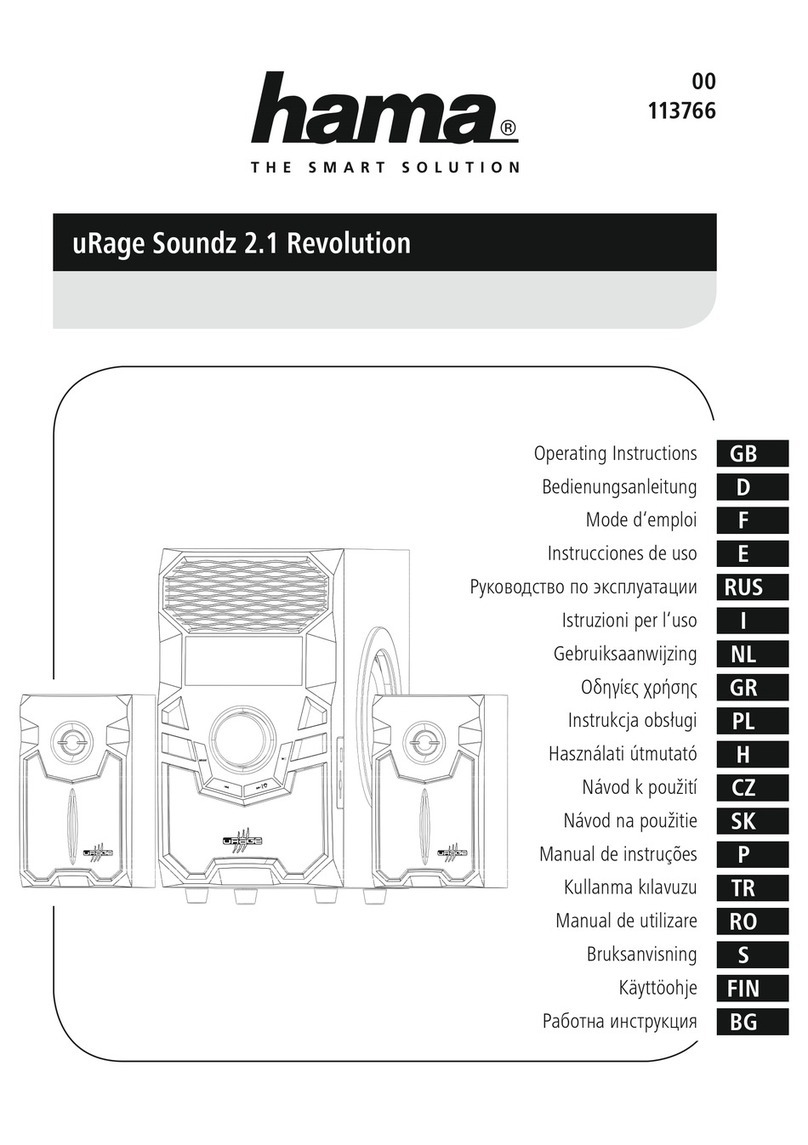 Hama uRage Soundz 2.1 Revolution operating instructions