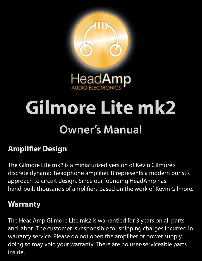 HeadAmp Gilmore Lite mk2 owner's manual