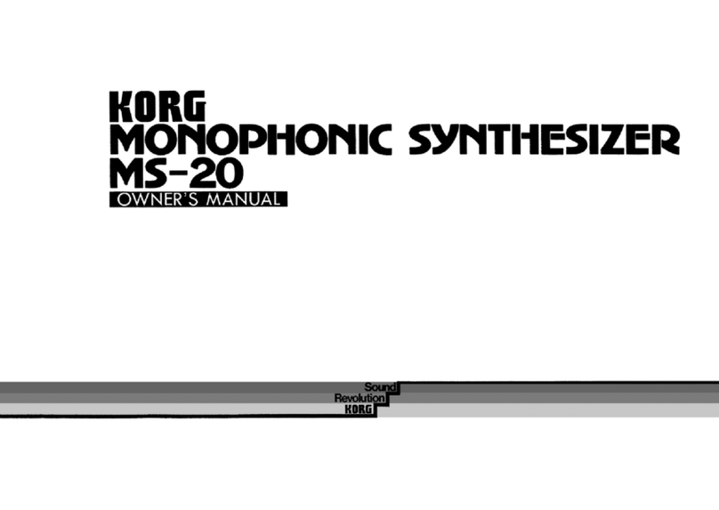 Korg MONOPOLY POLYSIX MS-20 User manual