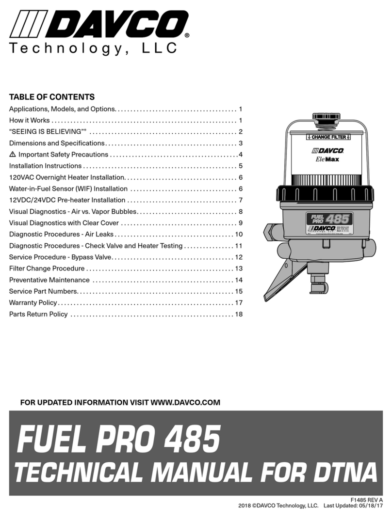 Davco FUEL PRO 485 Technical manual