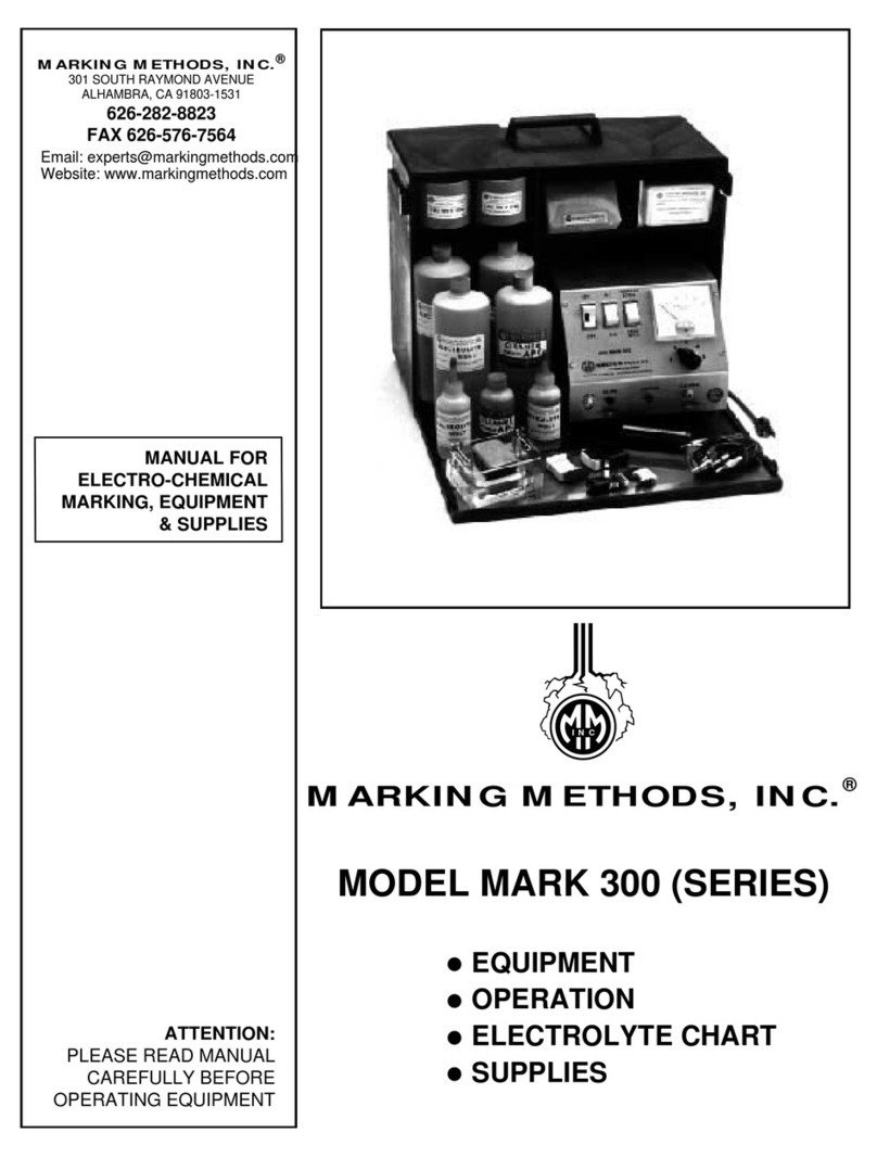 MARKING METHODS MARK 300 SERIES manual