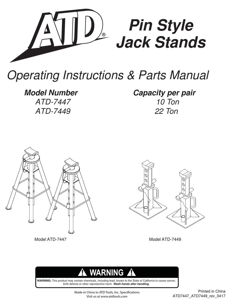 ATD Tools ATD-7447 Operating instructions & parts manual