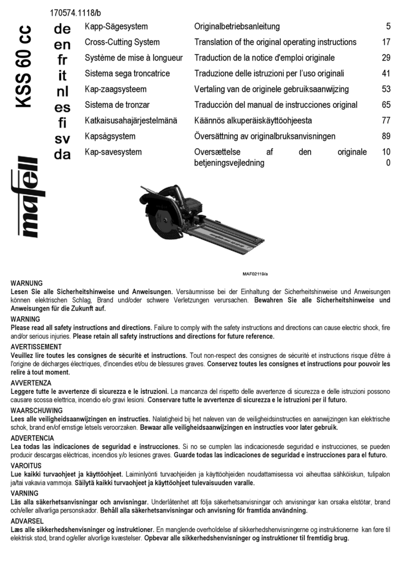 Mafell KSS 60 cc User manual