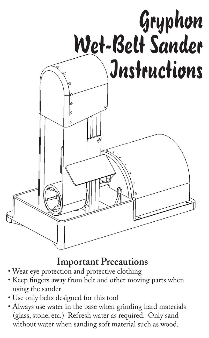 Gryphon Wet-Belt Sander instructions Gryphon Wet-Belt Sander instructions