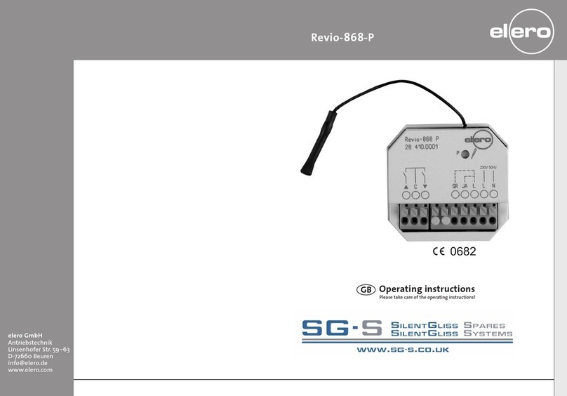 elero Revio-868-P User manual