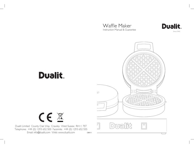 Dualit Waffle Maker Instruction manual & guarantee