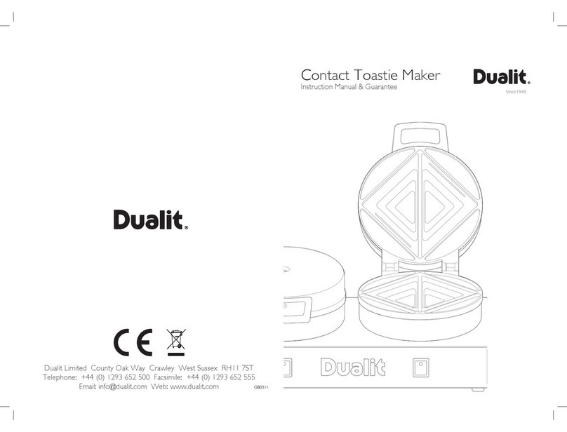 Dualit Contact Toastie Maker Instruction manual & guarantee