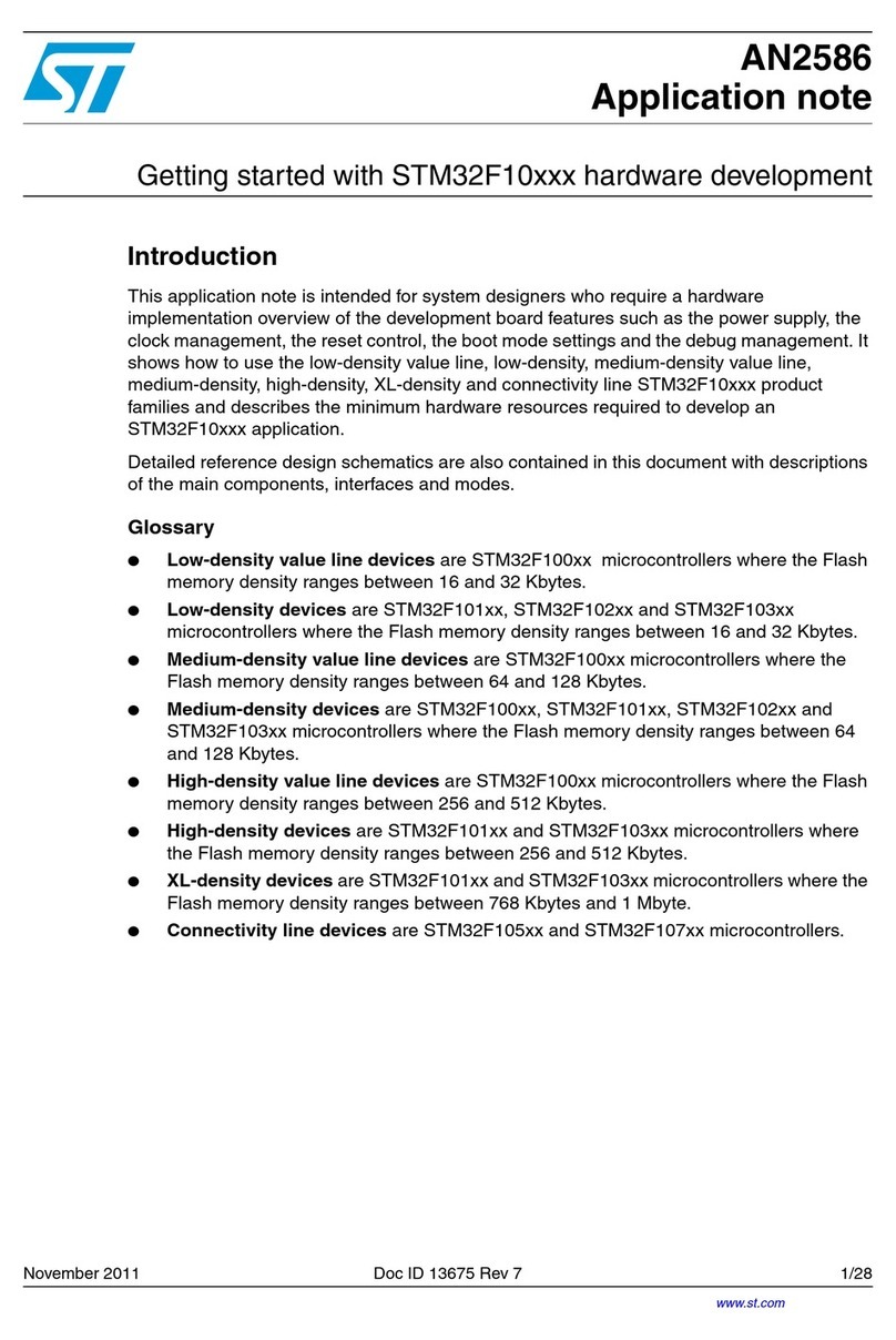 ST STM32F10 Series Installation and operating instructions