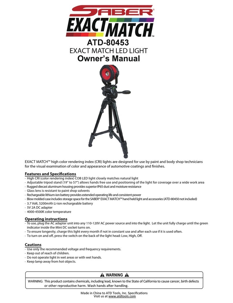 Saber Compact Exact Match ATD-80453 owner's manual