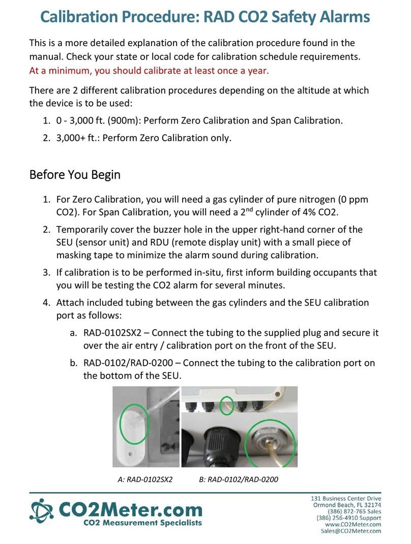 Co2meter RAD-0102SX2 CALIBRATION PROCEDURE