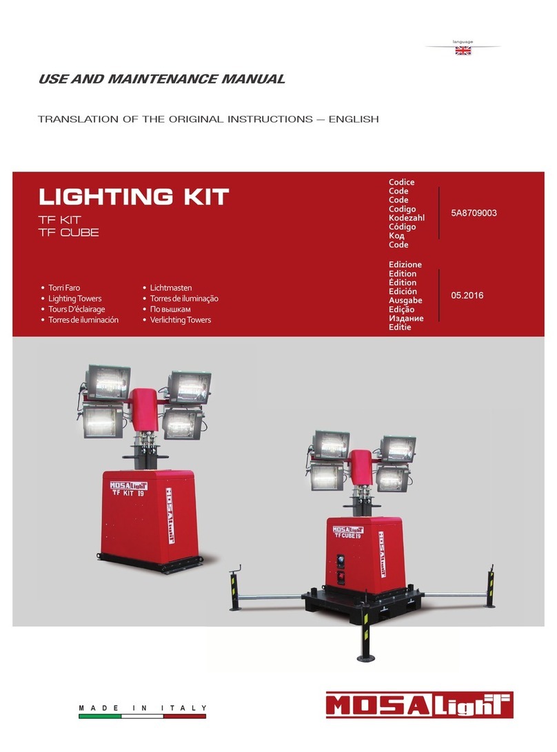 Mosa TF KIT I9 Use and maintenance manual