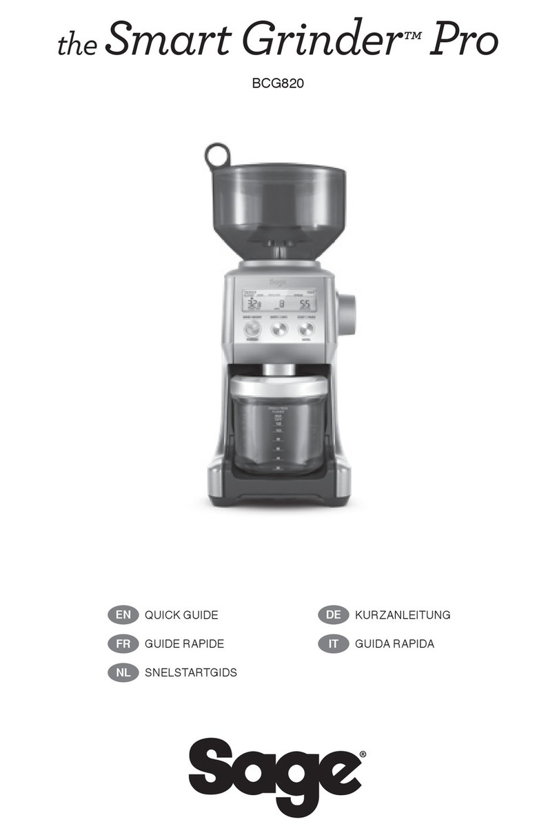 Sage Smart Grinder Pro BCG820 quick guide