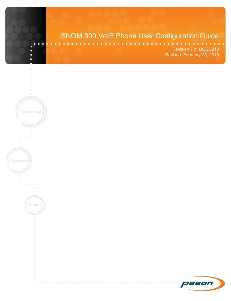 Pason SNOM 300 User configuration guide