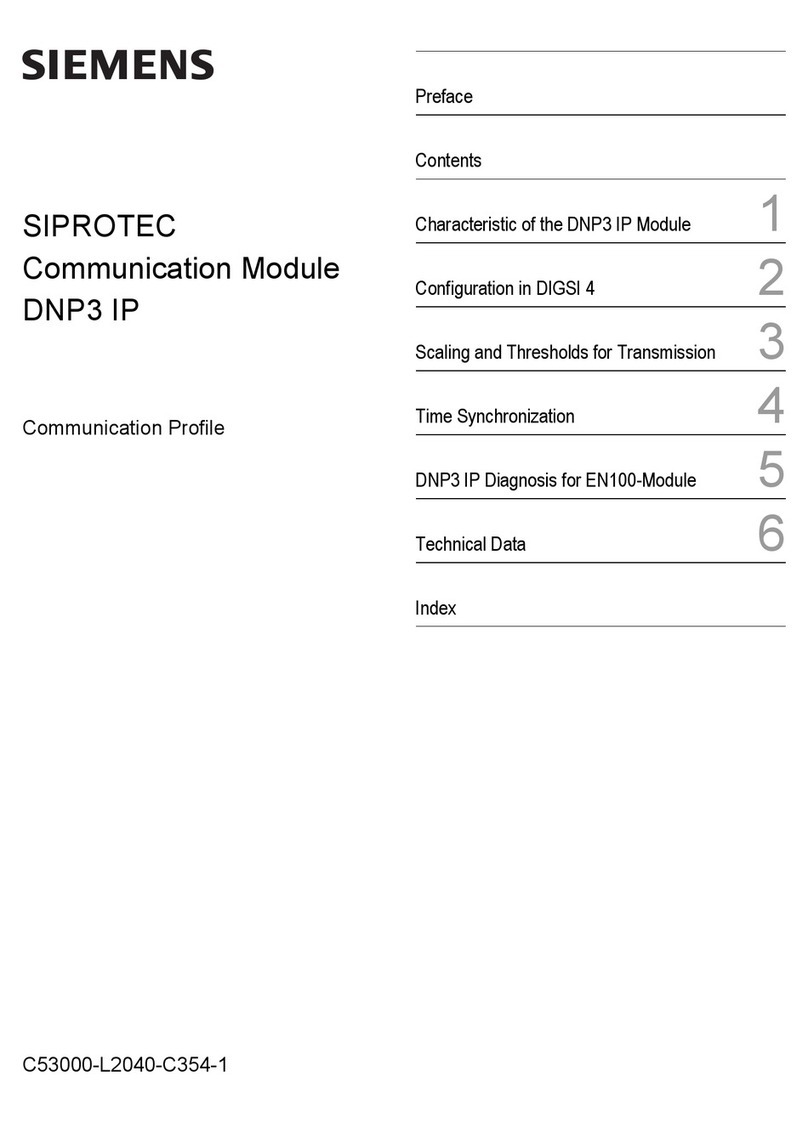 Siemens Siprotec DNP3 IP Communications manual Siemens Siprotec DNP3 IP Communications manual