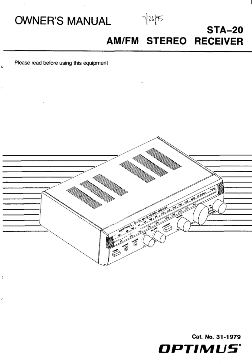 Optimus STA-20 owner's manual