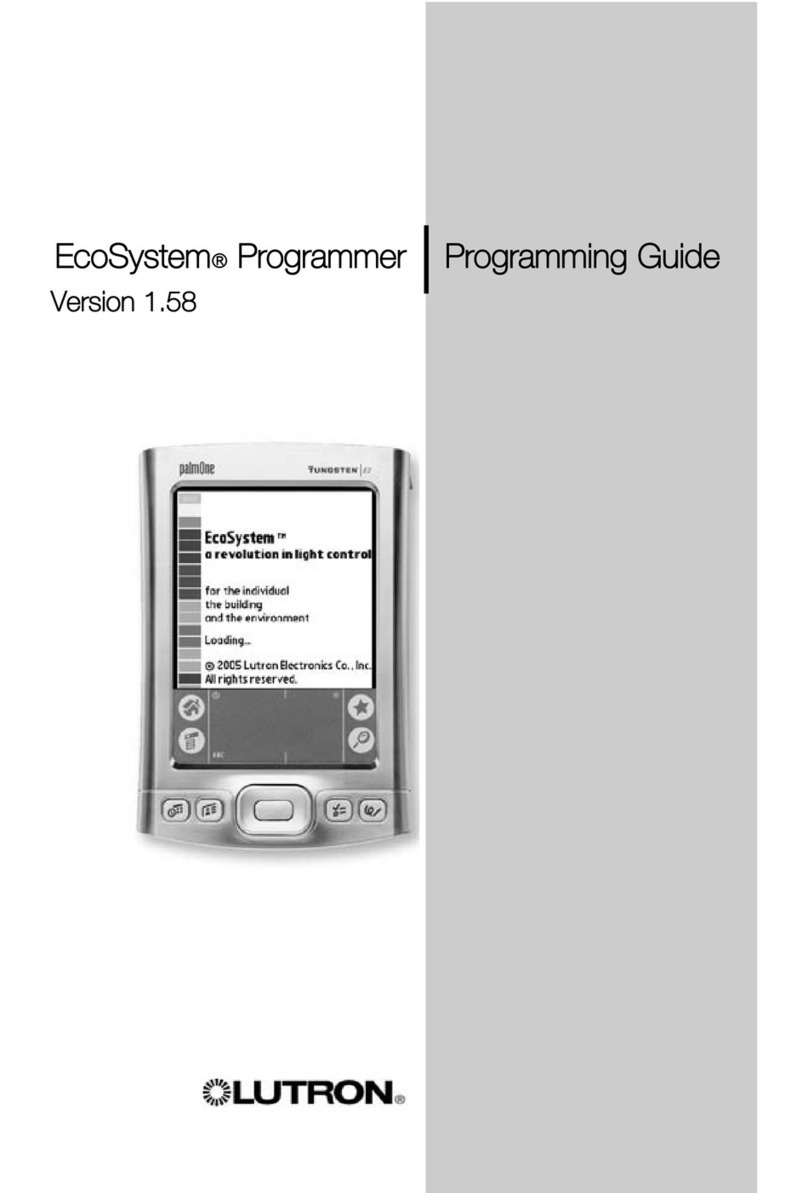Lutron Electronics EcoSystem Programmer Programming guide