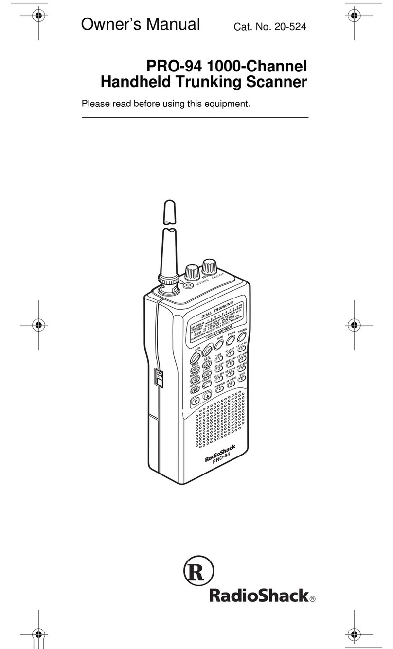 Radio Shack PRO-94 User manual