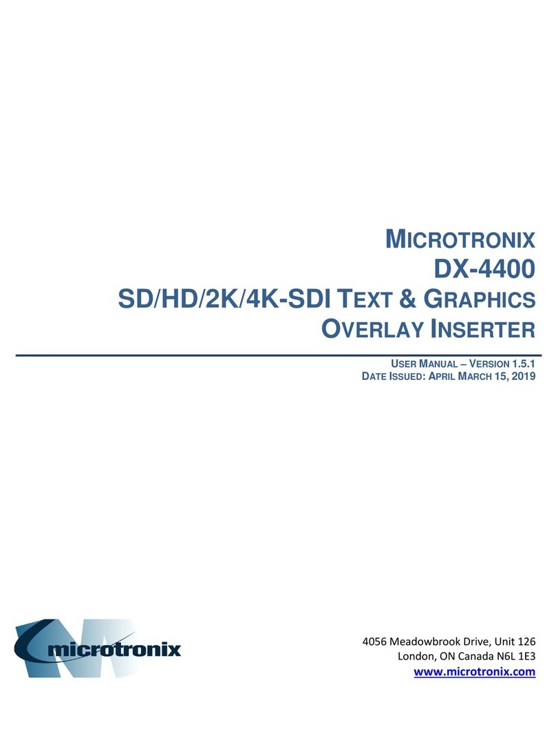 MICROTRONIX DX-4400 Series User manual