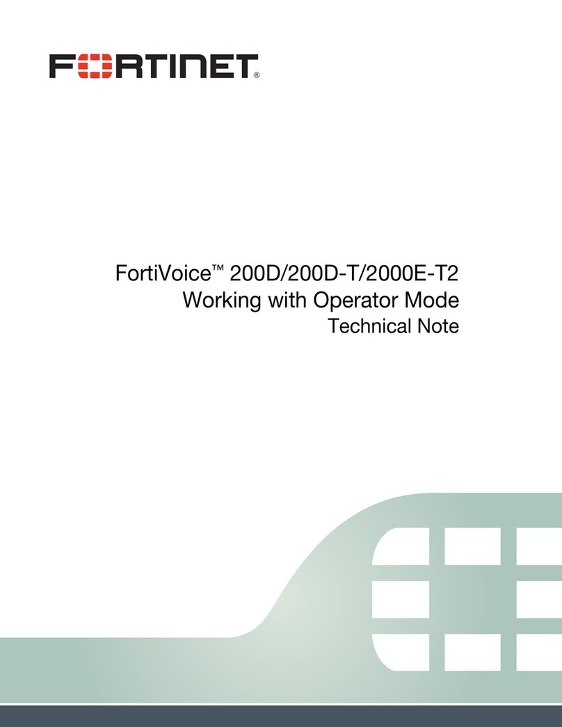 Fortinet FortiVoice 200D Instruction Manual