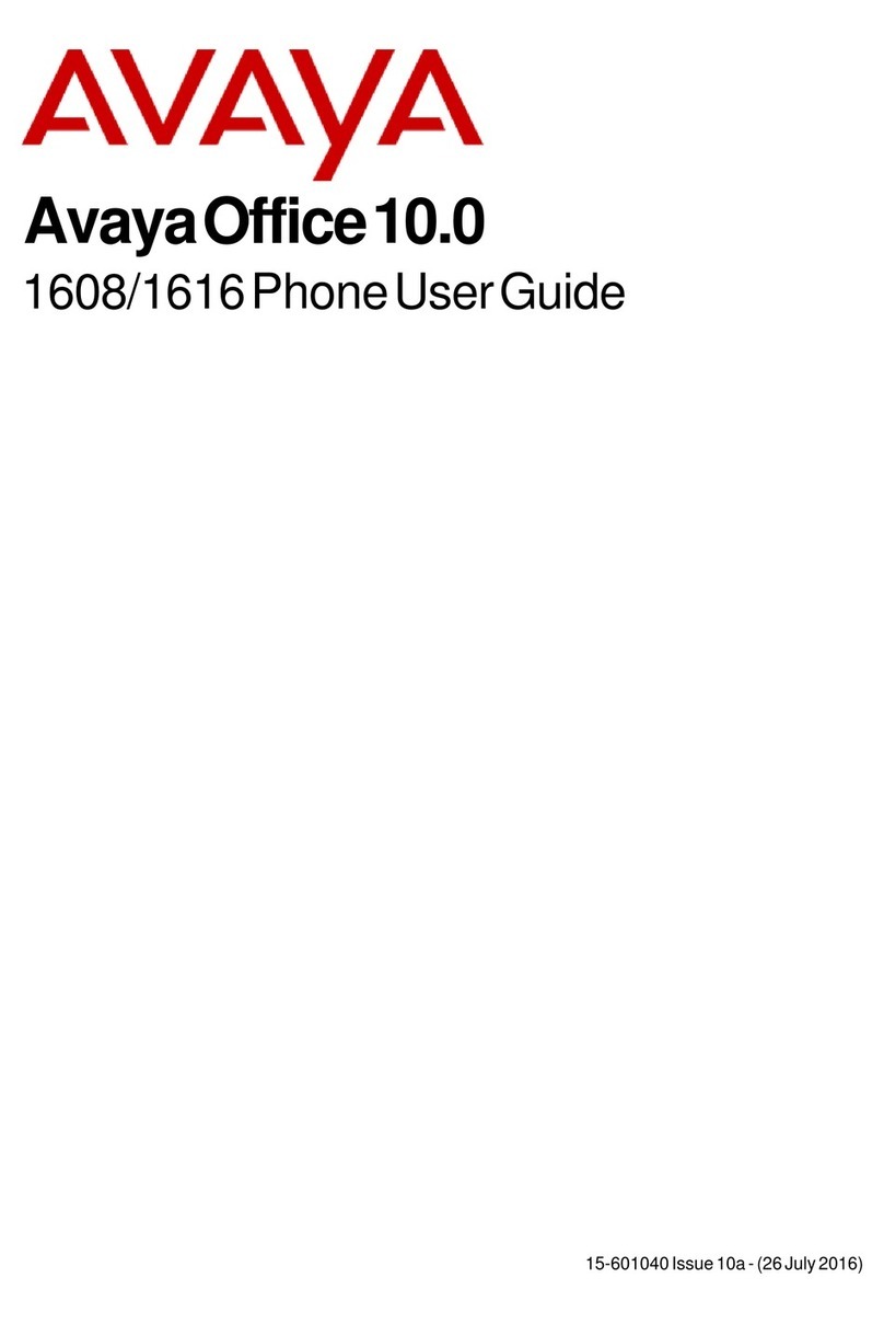 Avaya one-X Deskphone Value Edition 1608 User manual