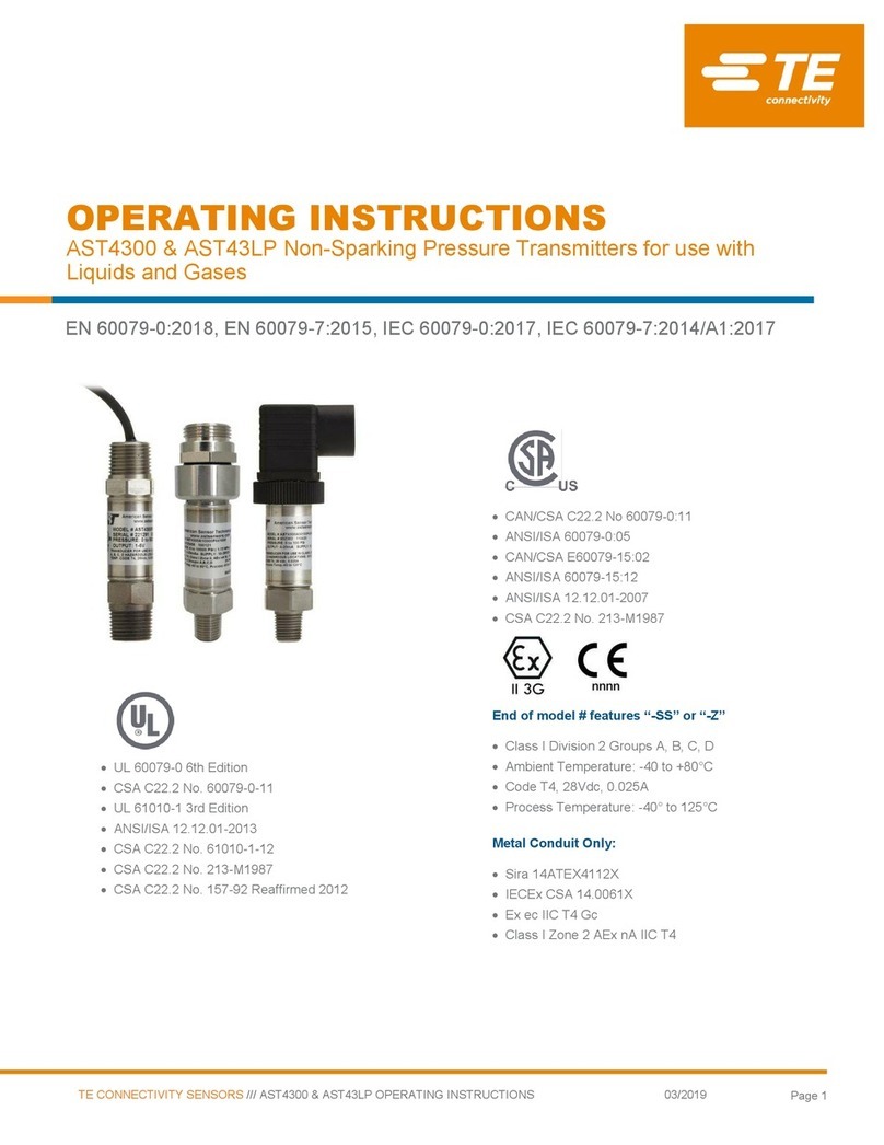 TE Connectivity AST4300 operating instructions