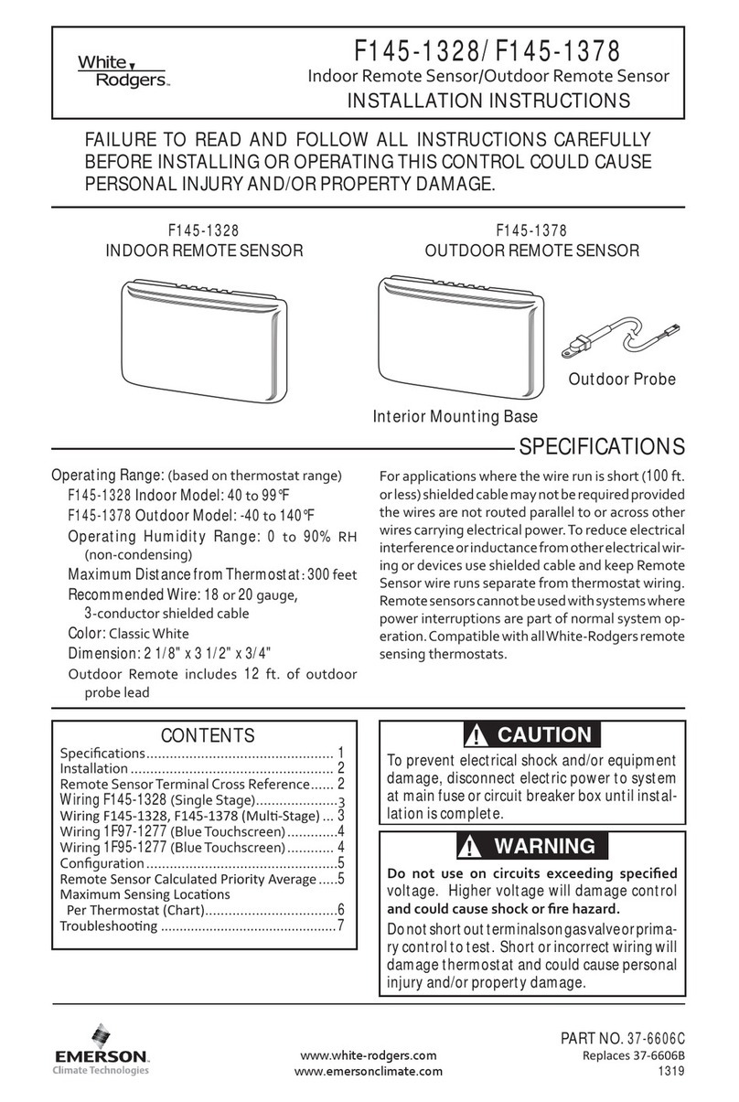 White Rodgers F145-1378 installation instructions