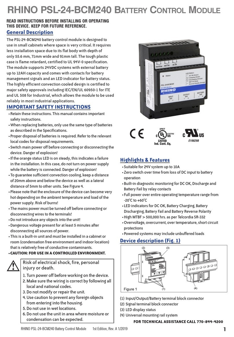 RHINO PSL-24-BCM240 instructions RHINO PSL-24-BCM240 instructions