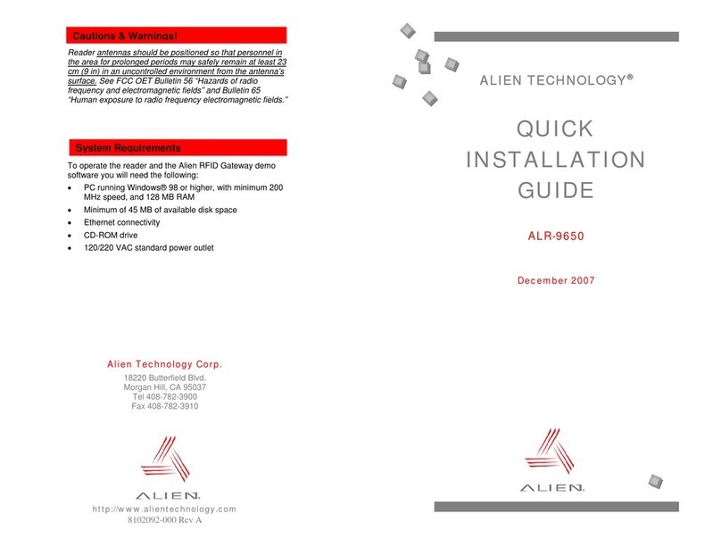 Alien ALR-9650 User manual