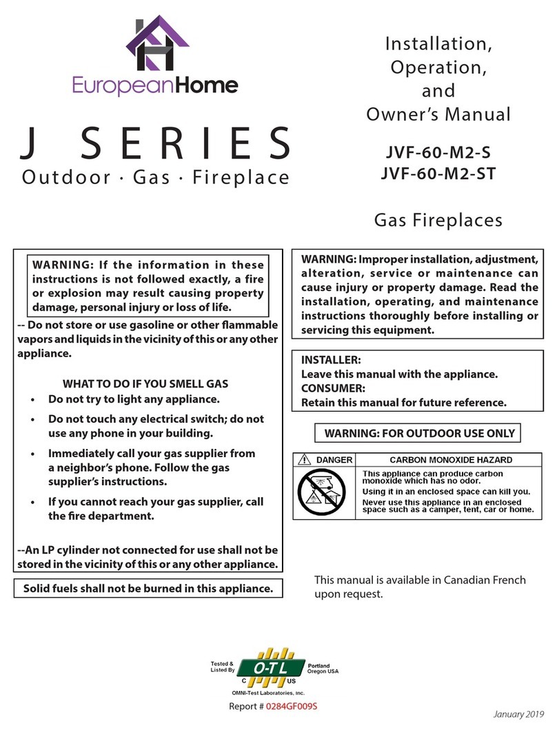 European Home J series User manual European Home J series User manual