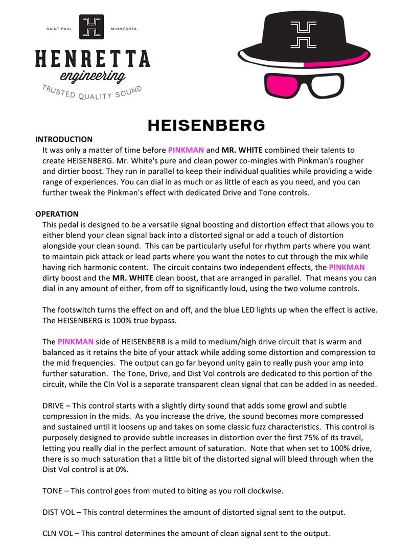 Henretta Engineering HEISENBERG manual