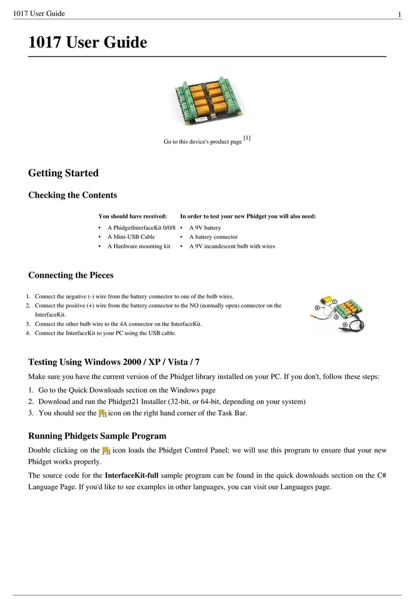 Phidgets 1017 User manual