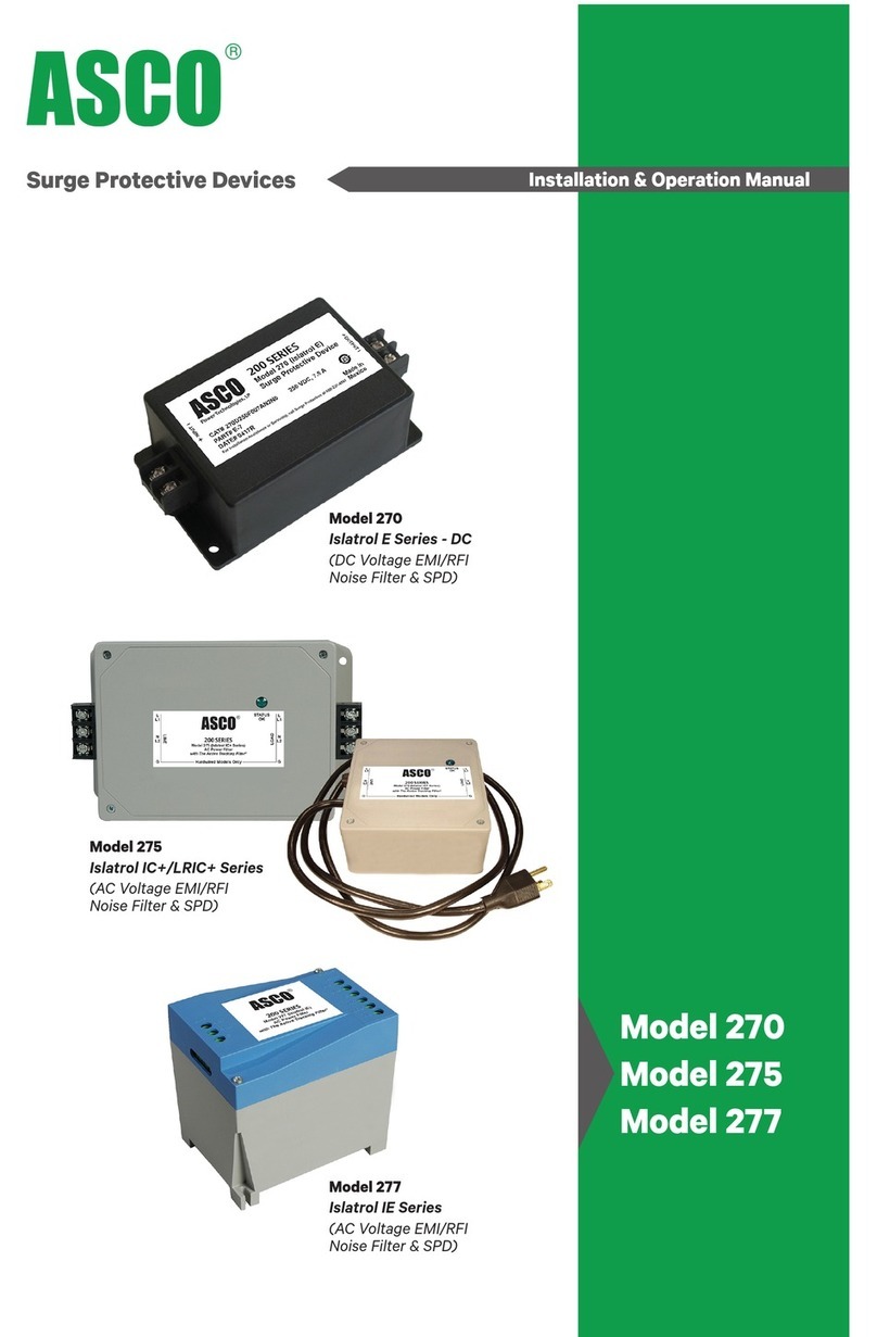 Asco 200 Series Installation & operation manual